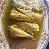 Tamal de elote plate (ask for vegan)  at Tarascos in Denver