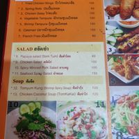 Appetizers menu at Momos Samsen in Bangkok