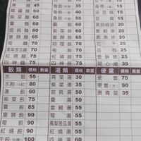 Chinese menu  at Nine Six Vegetarian Square - 九六素食坊 in Taipei