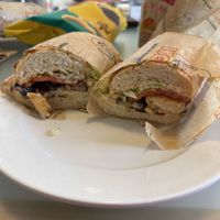 Vegan chikn sandwich with Vegan cheese  at Ike's - Downtown in Oakland