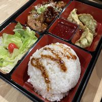 vegan bento box (teriyaki chicken)  at Bento in Leeds