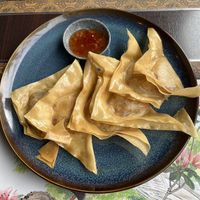 Wan Tan war mir persönlich zu fettig und es war nichts drin an Tofu und Gemüse, zumindest war nichts sichtbar   at Asia Nativ in Hannover