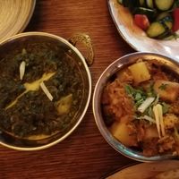 Saag Aloo and Aloo gobi at The Shakespeare Pub in Almaty