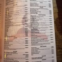Non-Indian menu options at The Shakespeare Pub in Almaty