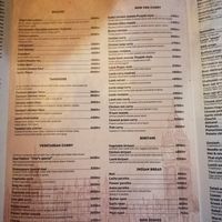 Pakistan/Indian menu at The Shakespeare Pub in Almaty