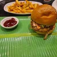 Vegan burger at Pumpkin Bistro & Restaurant in Hue