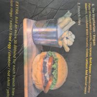 Vegan burger ingredients at Pumpkin Bistro & Restaurant in Hue