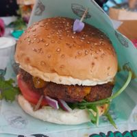 Schönheit with an pumpkin & chia burger at Urban Gorillas - Vegan Revolution in Dusseldorf
