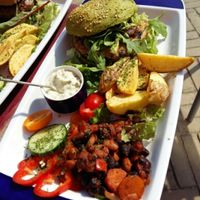 A ";Dutch Weedburger"; at De Bonte Kraai in Katwijk Aan Zee