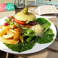 A "Weedburger" menu at De Bonte Kraai in Katwijk Aan Zee