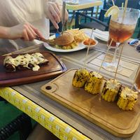 Vegan aubergine & curry burger . #Veganuary at Yellow Beach Cafe in Langkawi