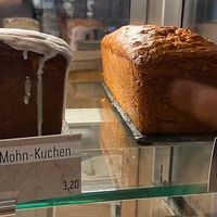 Coffee cakes (Kuchen) both vegan   at Haferkater - Hbf Essen in Essen