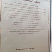 Nice explanation of local sourcing and other ingedients at ChaiKaffie  in Denpasar