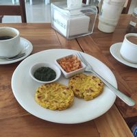 Taro patties...really good at ChaiKaffie  in Denpasar