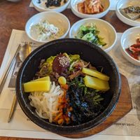 Hot stone bibimbap at Hankook Jib  in Jeonju