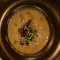 Mushroom soup at Troll Restaurant in Trondheim