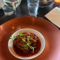 Aubergine lasagne at Troll Restaurant in Trondheim