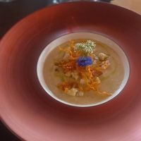 Cauliflower soup at Troll Restaurant in Trondheim