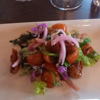 Starter salad at Troll Restaurant in Trondheim