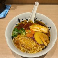 Let them know you want the vegan ramen. It was very satisfying. Staff was helpful once I told them. The broth was water with soy sauce. Satisfying and quick, would recommend if you at Yoroiya Ramen in Tokyo