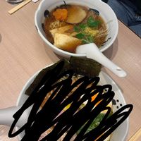 Scribbled out my sister’s Omni ramen!   at Yoroiya Ramen in Tokyo