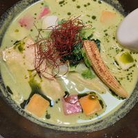 For Ramen and Matcha Lover 💚 
A great vegan option in a non-vegan restaurant in the middle of Asakusa. The owner makes a vegetable broth on the side. This Matcha ramen will be a at Yoroiya Ramen in Tokyo