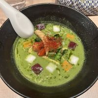 Limited item / Matcha Soymilk ramen 😋  at Yoroiya Ramen in Tokyo