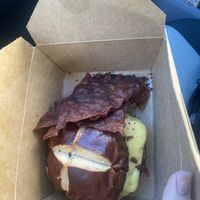 B.E.C. That rice paper bacon on the side was super flavorful   at Love It Vegan  in Torrington
