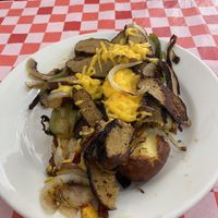 Steak and cheese on a roll   at Love It Vegan  in Torrington