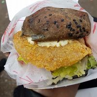 The BAD burger (vegan schnitzel) it’s amazing!!! at Pomodoro E Basilico  in West London