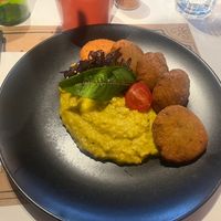 Vegetarian Choclo with Falafels  at Amukan Gourmet  in Chiloe