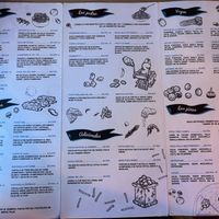 Menu (Jan 2025), with vegan dishes at top right   at Amukan Gourmet  in Chiloe