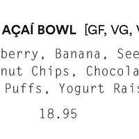 Vegan item in menu   at For Five Coffee Roasters in Garden City