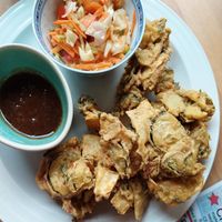 Pakoras (fried veggies) at Kleine Kaschmir Küche in Fulda