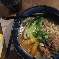 Nasu Tantan Ramen Suppe und Yuzu-Tee  at Iimori Vegan Ramen  in Berlin