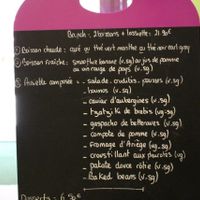 the menu of the day at La Belle Verte in Toulouse