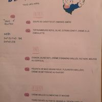 Menu at La Belle Verte in Toulouse