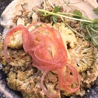Cauliflower steak, mashed Tarbes beans  at La Belle Verte in Toulouse