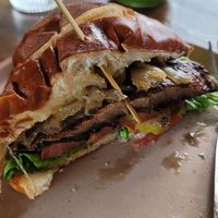 Mindless burger with Portobello at The Ginger Mule in Houston