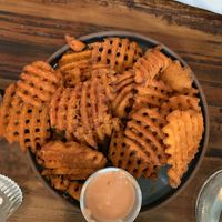 Sweet potato waffle fries  at The Ginger Mule in Houston