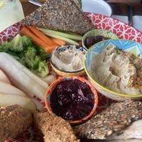 Hummus tapitas— a huge amount!  at The Ginger Mule in Houston