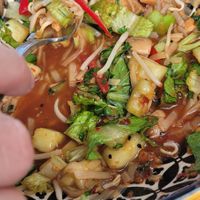 Vermicelli bowl: liquidy sauce at The Ginger Mule in Houston