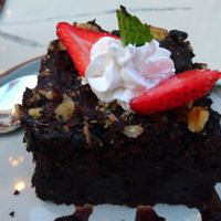 Brownie big enough for 4 at The Ginger Mule in Houston