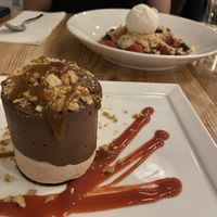 Peanut butter Carmel and berry crumble desserts   at Candle in New York City
