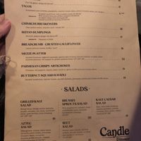 Menu  at Candle in New York City