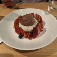 Berry crumble with date ice cream   at Candle in New York City