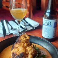 Coliflor Rostizado en Salsa Romesco at Tribu de Fuego in Bogota