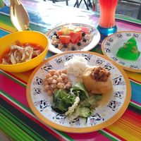 Nunca había probado la gelatina gari vegana está súper Deli y su textura  es muy muy gelatinosa jajaja  la manzana rellena se me hace un platillo super saludable y soy mega fan  at Chamaca Vegana in Mexico City