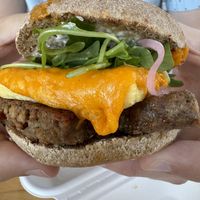Vegan breakfast sandwich   at January Coffee in Boulder