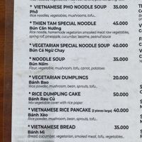 menu part1  at Com Chay Thien Tam  in Hoi An
